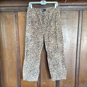 GAP leopard barrel jeans